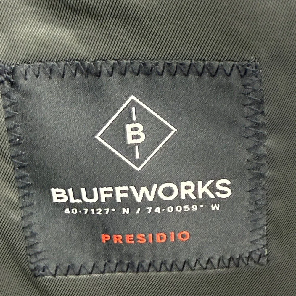 Bluffworks Presidio Blazer Mens 40R Gray Travel Sport Coat BL-BW312